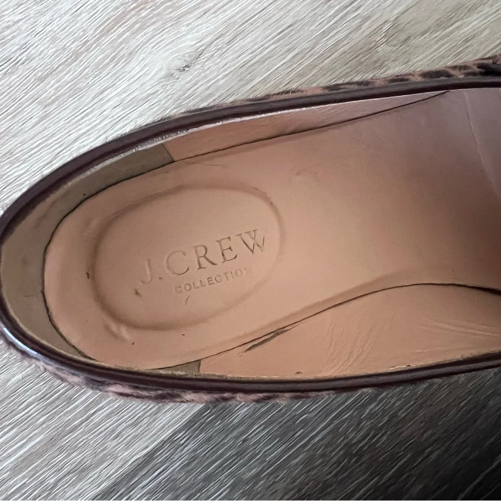 J. Crew collection academy‎ loafers leopard print calf hair